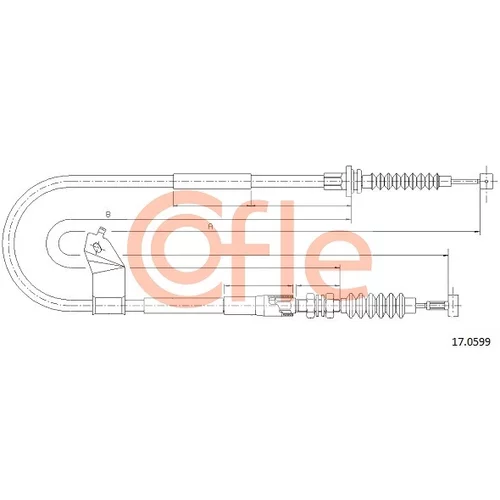 Ťažné lanko parkovacej brzdy COFLE 17.0599