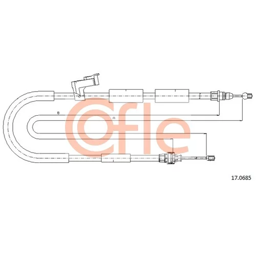 Ťažné lanko parkovacej brzdy COFLE 17.0685