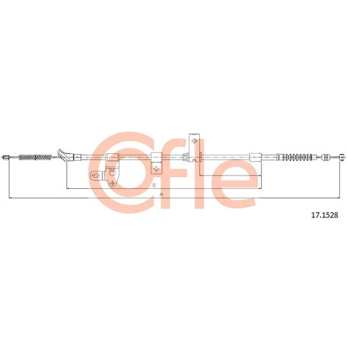 Ťažné lanko parkovacej brzdy COFLE 17.1528