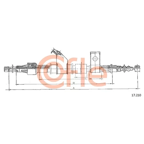 Ťažné lanko parkovacej brzdy COFLE 17.210