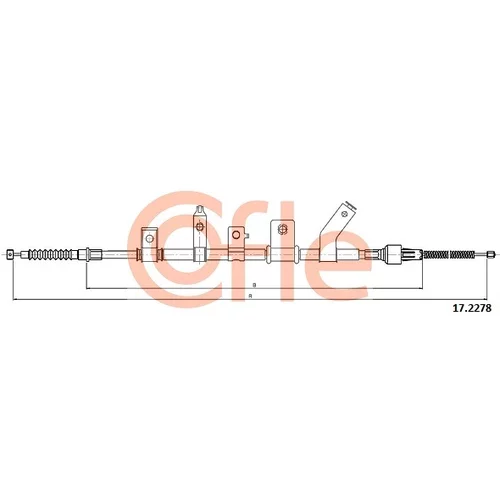 Ťažné lanko parkovacej brzdy COFLE 17.2278
