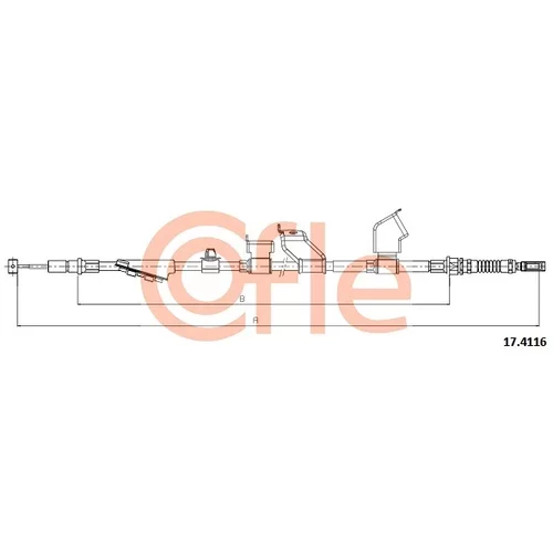 Ťažné lanko parkovacej brzdy COFLE 17.4116