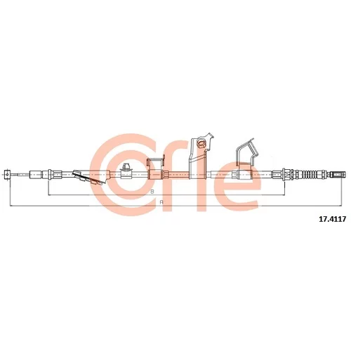 Ťažné lanko parkovacej brzdy COFLE 17.4117