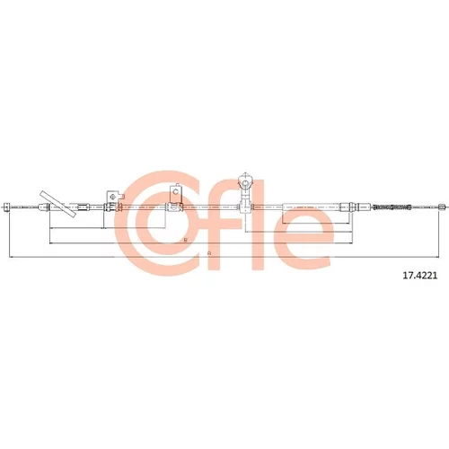 Ťažné lanko parkovacej brzdy COFLE 17.4221