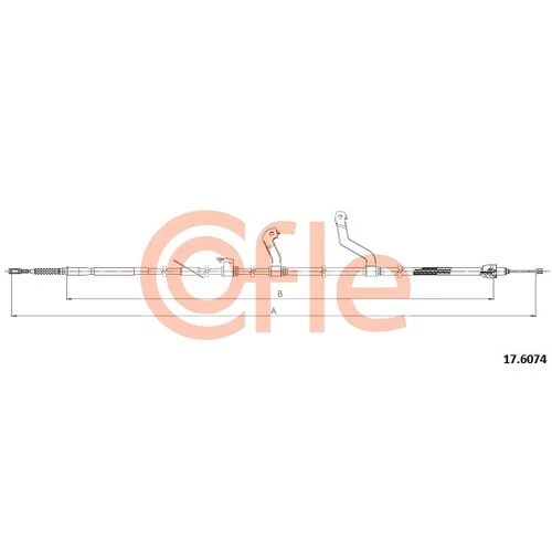 Ťažné lanko parkovacej brzdy COFLE 17.6074