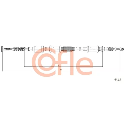 Ťažné lanko parkovacej brzdy COFLE 441.4
