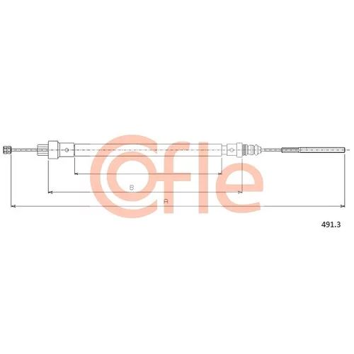 Ťažné lanko parkovacej brzdy COFLE 491.3