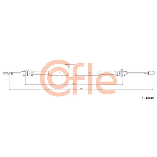 Ťažné lanko parkovacej brzdy COFLE 92.1.FD034