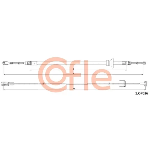 Ťažné lanko parkovacej brzdy COFLE 92.1.OP026