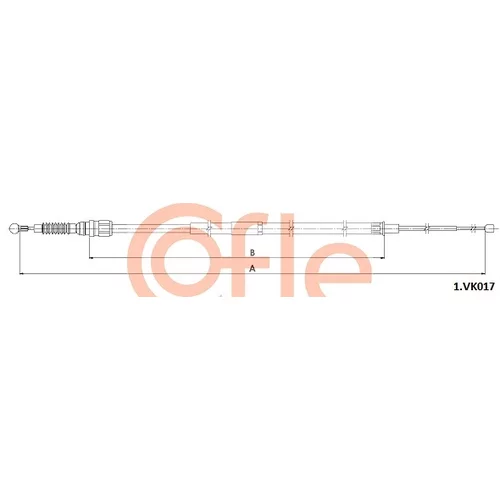 Ťažné lanko parkovacej brzdy COFLE 92.1.VK017