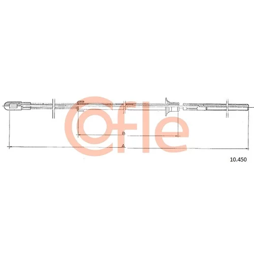 Ťažné lanko parkovacej brzdy COFLE 92.10.450