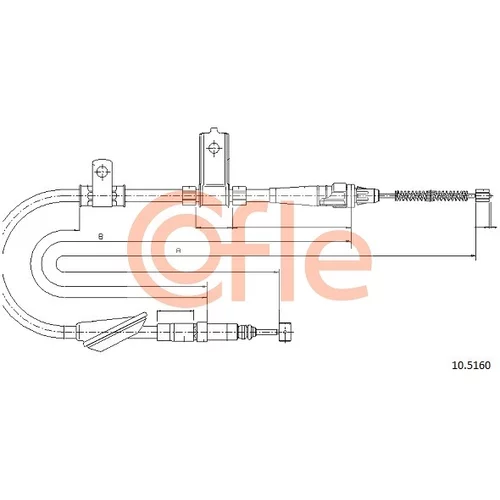 Ťažné lanko parkovacej brzdy COFLE 92.10.5160