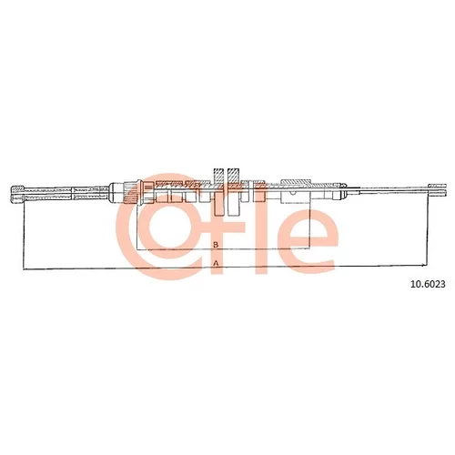 Ťažné lanko parkovacej brzdy COFLE 92.10.6023