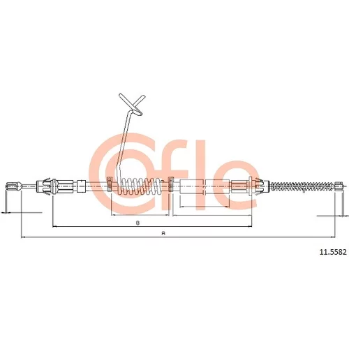 Ťažné lanko parkovacej brzdy COFLE 92.11.5582