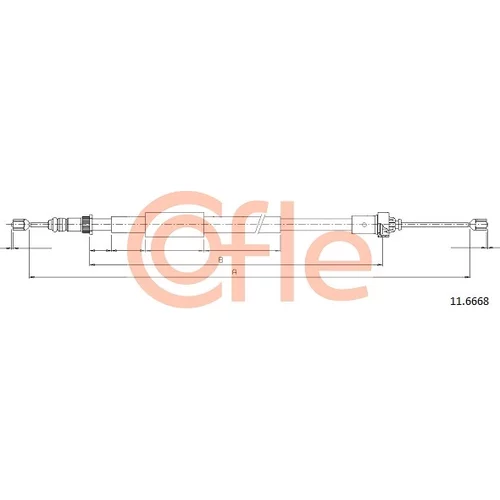 Ťažné lanko parkovacej brzdy COFLE 92.11.6668