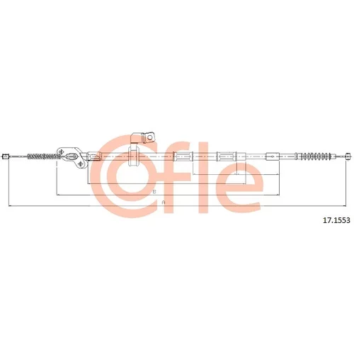 Ťažné lanko parkovacej brzdy COFLE 92.17.1553