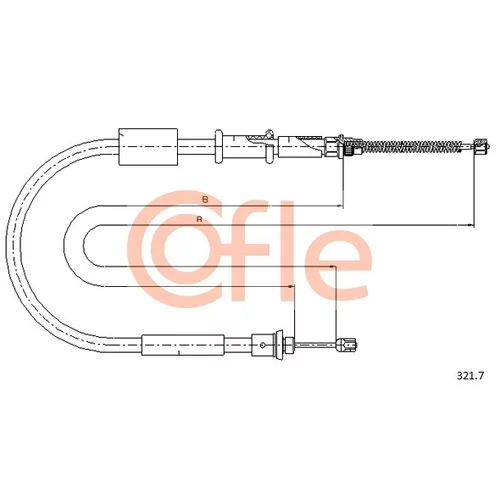 Ťažné lanko parkovacej brzdy COFLE 92.321.7