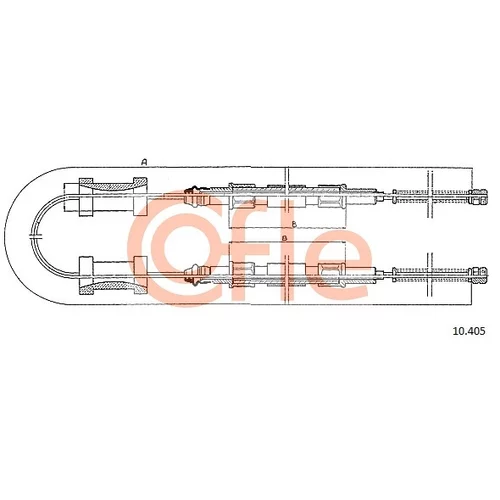 Ťažné lanko parkovacej brzdy 10.405 /COFLE/