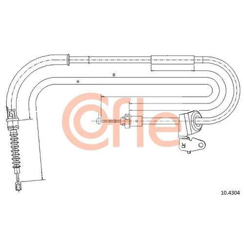 Ťažné lanko parkovacej brzdy COFLE 10.4304