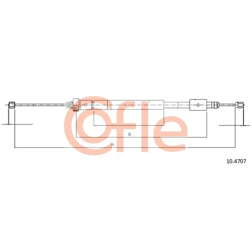 Ťažné lanko parkovacej brzdy COFLE 10.4707