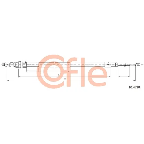 Ťažné lanko parkovacej brzdy 10.4710 /COFLE/