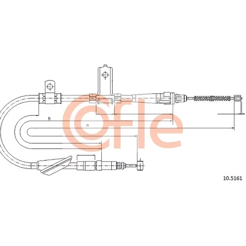 Ťažné lanko parkovacej brzdy COFLE 10.5161