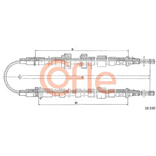 Ťažné lanko parkovacej brzdy COFLE 10.530