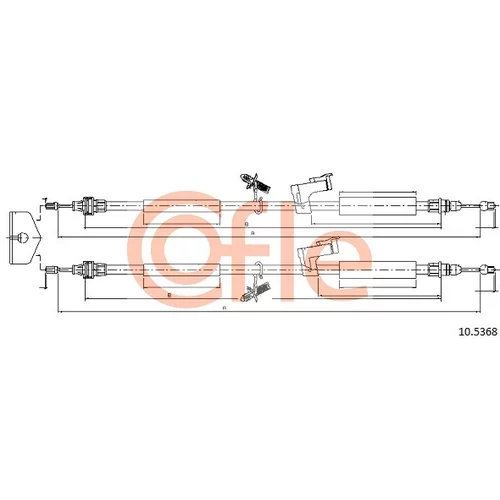Ťažné lanko parkovacej brzdy COFLE 10.5368