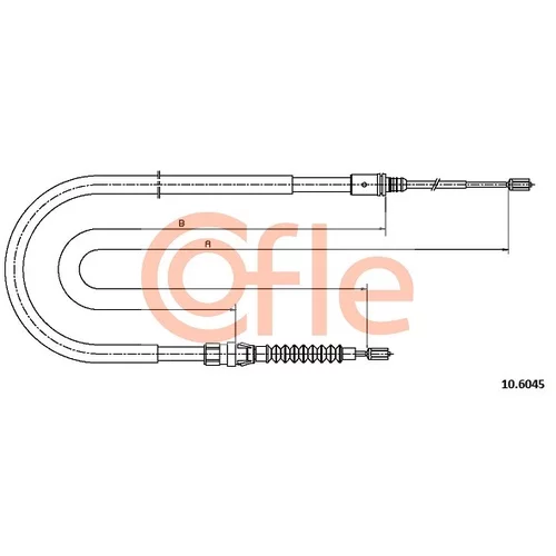 Ťažné lanko parkovacej brzdy COFLE 10.6045
