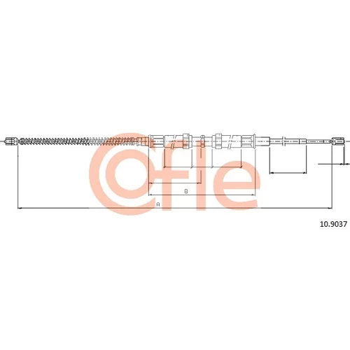 Ťažné lanko parkovacej brzdy 10.9037 /COFLE/
