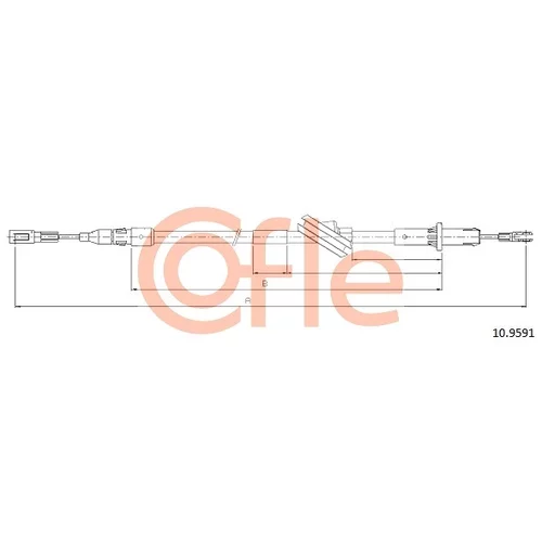 Ťažné lanko parkovacej brzdy COFLE 10.9591