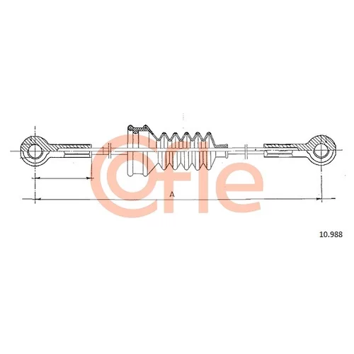 Ťažné lanko parkovacej brzdy COFLE 10.988
