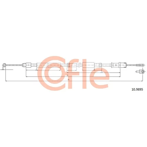 Ťažné lanko parkovacej brzdy COFLE 10.9895