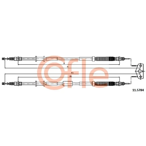 Ťažné lanko parkovacej brzdy COFLE 11.5784