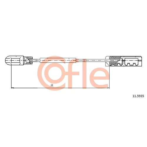 Ťažné lanko parkovacej brzdy COFLE 11.5935
