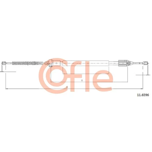 Ťažné lanko parkovacej brzdy COFLE 11.6596