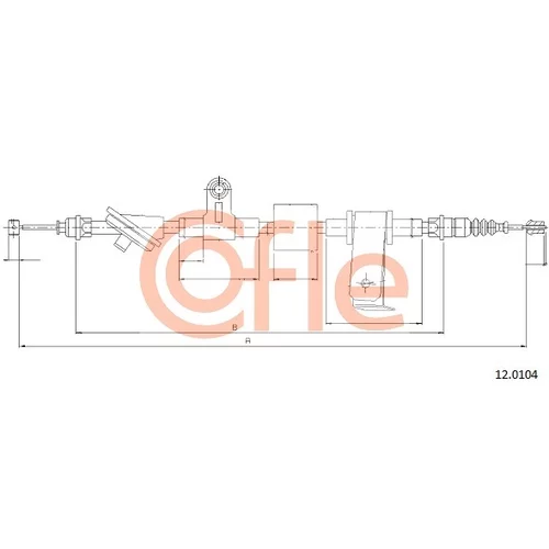 Ťažné lanko parkovacej brzdy COFLE 12.0104