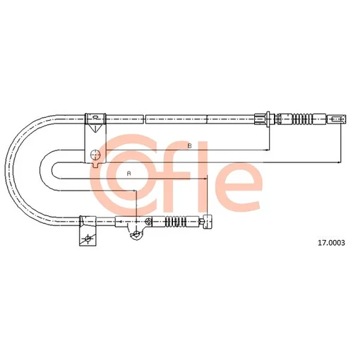 Ťažné lanko parkovacej brzdy 17.0003 /COFLE/