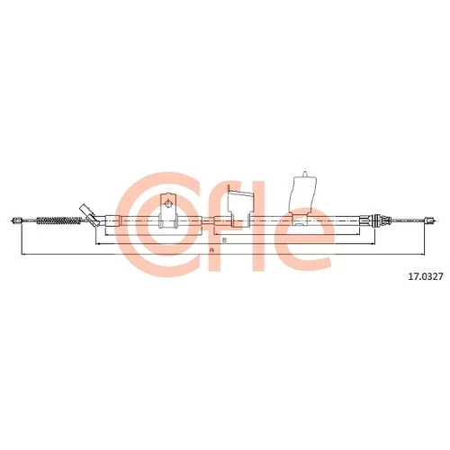Ťažné lanko parkovacej brzdy COFLE 17.0327