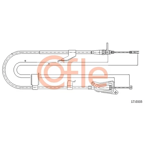 Ťažné lanko parkovacej brzdy COFLE 17.0335