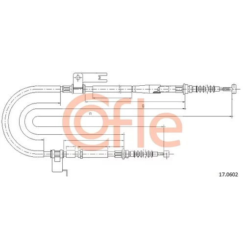 Ťažné lanko parkovacej brzdy COFLE 17.0602