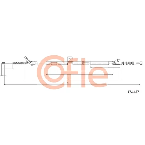 Ťažné lanko parkovacej brzdy COFLE 17.1487