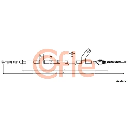 Ťažné lanko parkovacej brzdy COFLE 17.2279