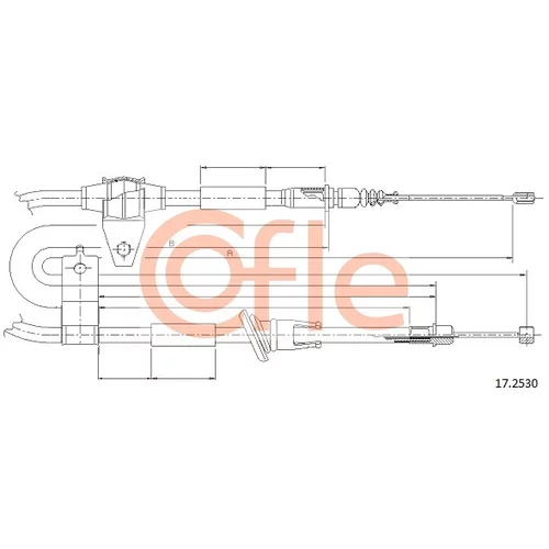 Ťažné lanko parkovacej brzdy COFLE 17.2530