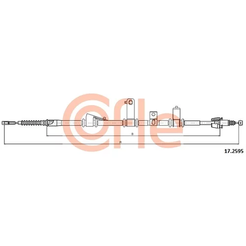 Ťažné lanko parkovacej brzdy COFLE 17.2595