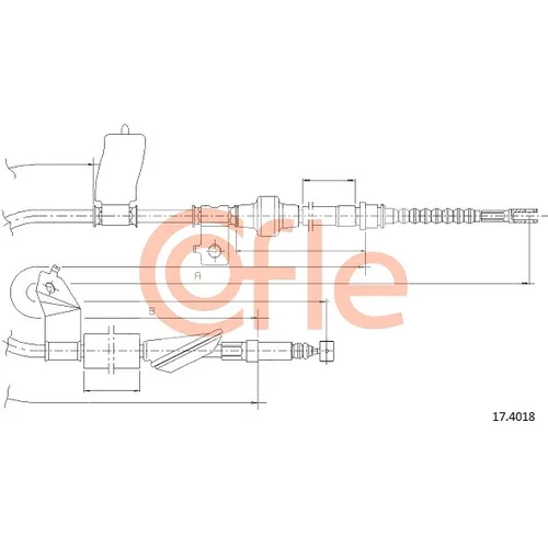 Ťažné lanko parkovacej brzdy COFLE 17.4018