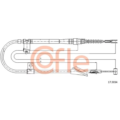 Ťažné lanko parkovacej brzdy COFLE 17.5034