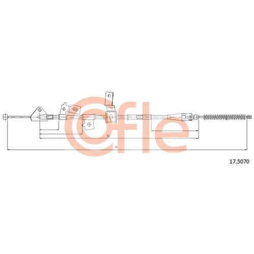 Ťažné lanko parkovacej brzdy COFLE 17.5070