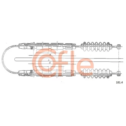 Ťažné lanko parkovacej brzdy COFLE 181.4