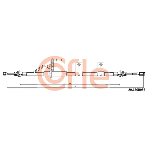 Ťažné lanko parkovacej brzdy COFLE 20.160B056